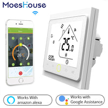 Load image into Gallery viewer, WiFi Smart Thermostat Temperature Controller for Water/Electric floor Heating Water/Gas Boiler Works with Alexa Google Home
